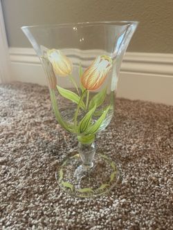 Princess House Cottage Tulip 6 Goblets