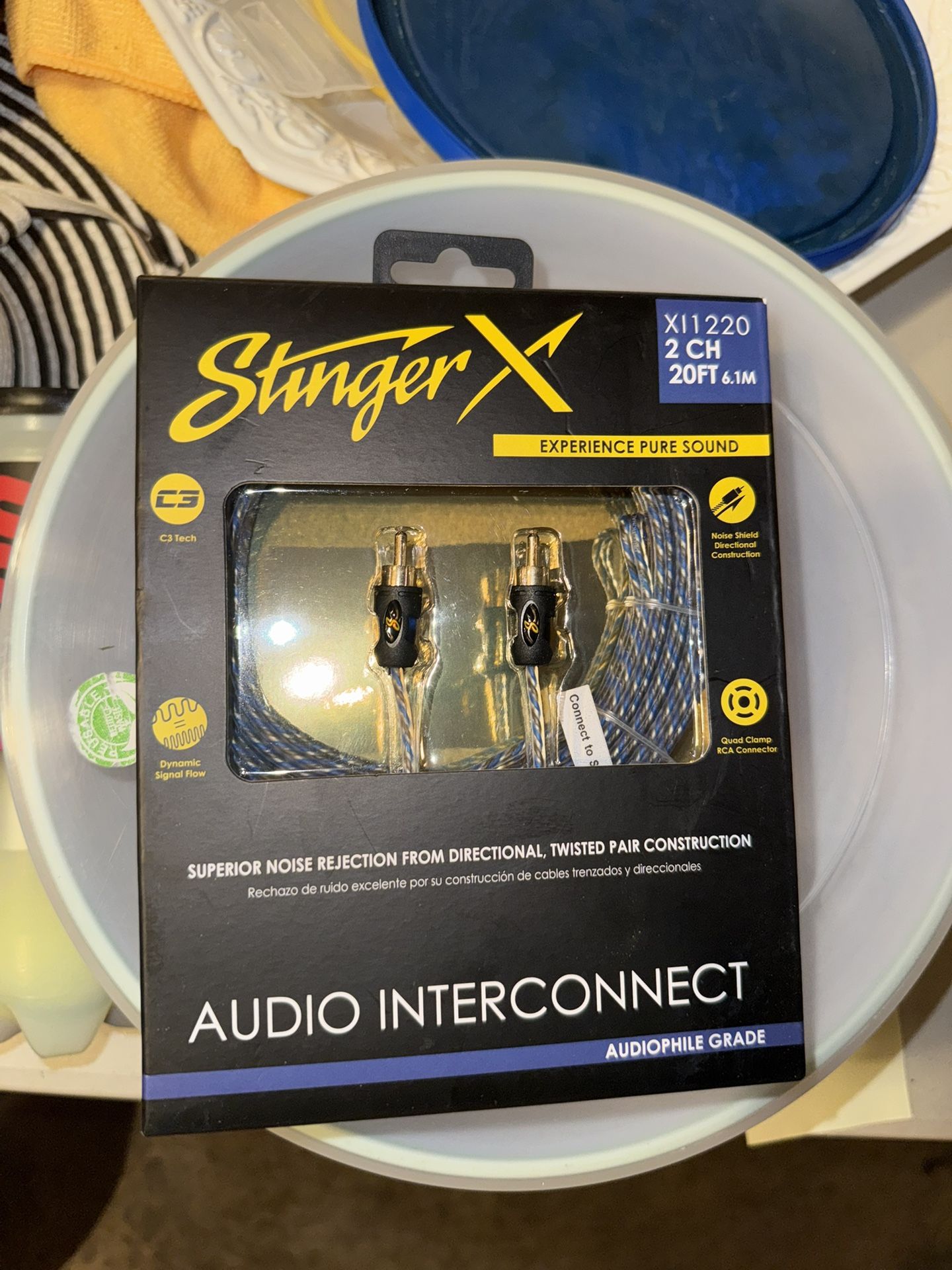 Stinger X Audio Interconnect (XI1220, 2 Channel, 20ft/6.1m, Audiophile Grade)