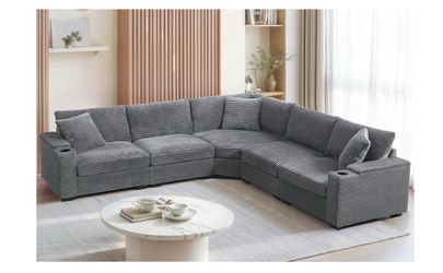 Corduroy Sectional Corner Sofa
