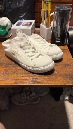 White canvas sneakers