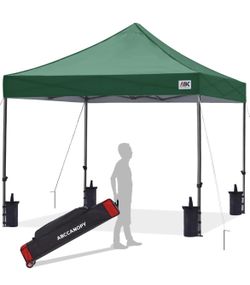 NEW-ABCCANOPY Outdoor Pop up Canopy Tent, 10x10 Instant Portable Canopy for Camping, Beach, Backyard