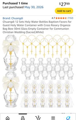 16 Glass Holly Water bottles