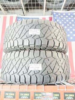 🇺🇸 2 GREAT USED TIRES 35X12.5R17 NITTO RIDGE GRAPPLER A/T ALL TERRAIN USED TIRES 35 12.5 17