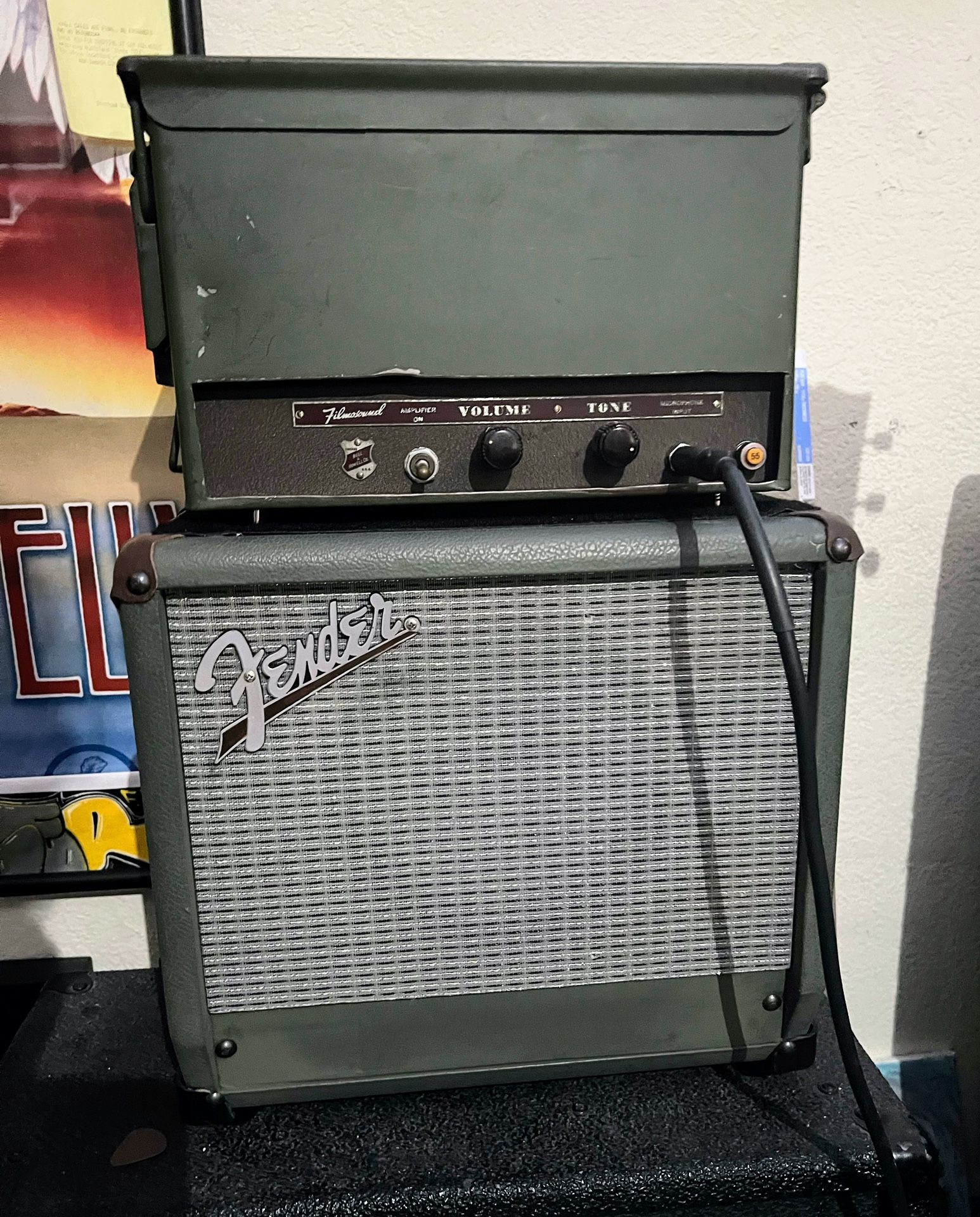 1940’s Filmosound 179 With Custom Closed Back Cab Jensen Speaker, Green, 8-Inch (P8R8)