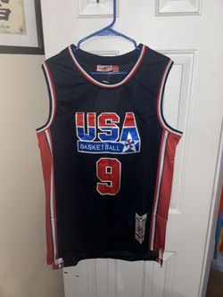Size L Michael Jordan USA black basketball jersey