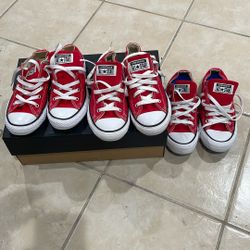 3 Pair Of Converse 
