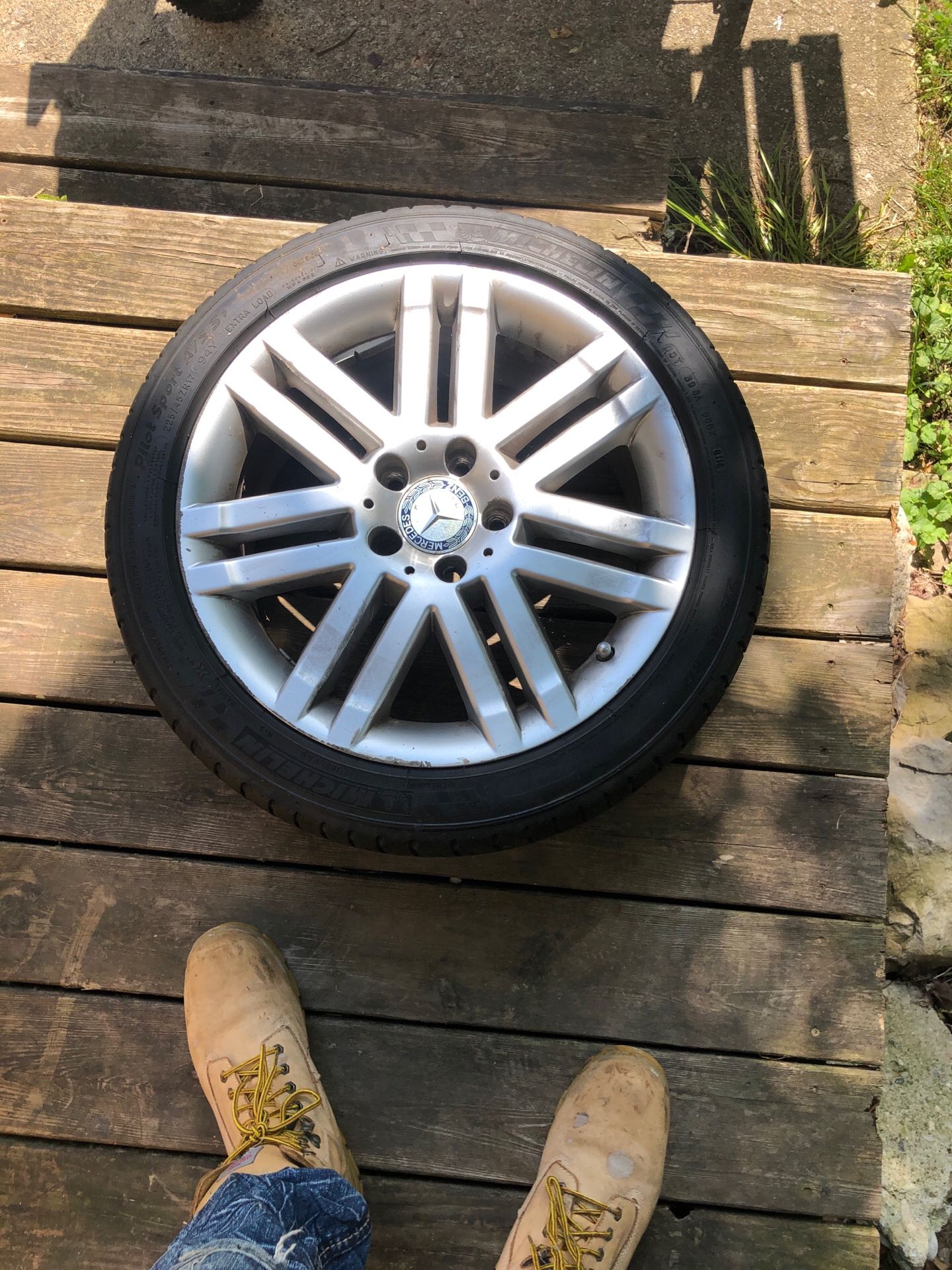 Set of 4 still a nice amount of life left on them sold my 2009 C300 4matic sport and forgot I had an extra set