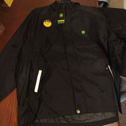 John Deere Mens Jacket Black Size 2XL