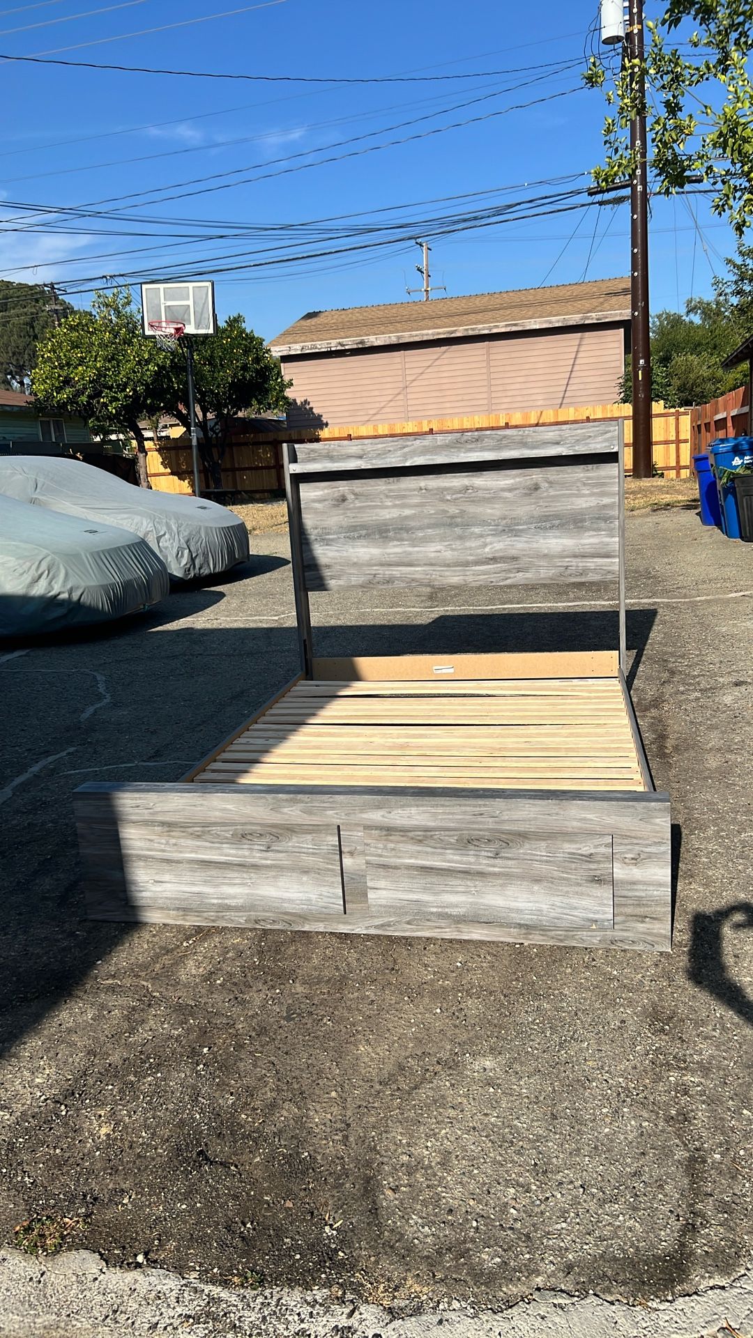 Ashley Queen Bed Frame With 2 Storage Drawers