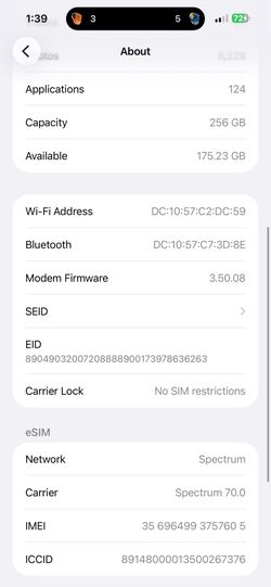 iPhone 15 Pro Max 256 GB. 9.5/10 condition. Unlocked.