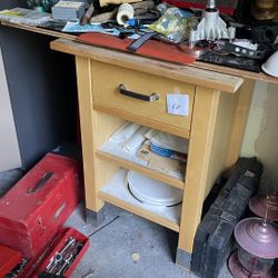 Wood Work Bench W Drawer 