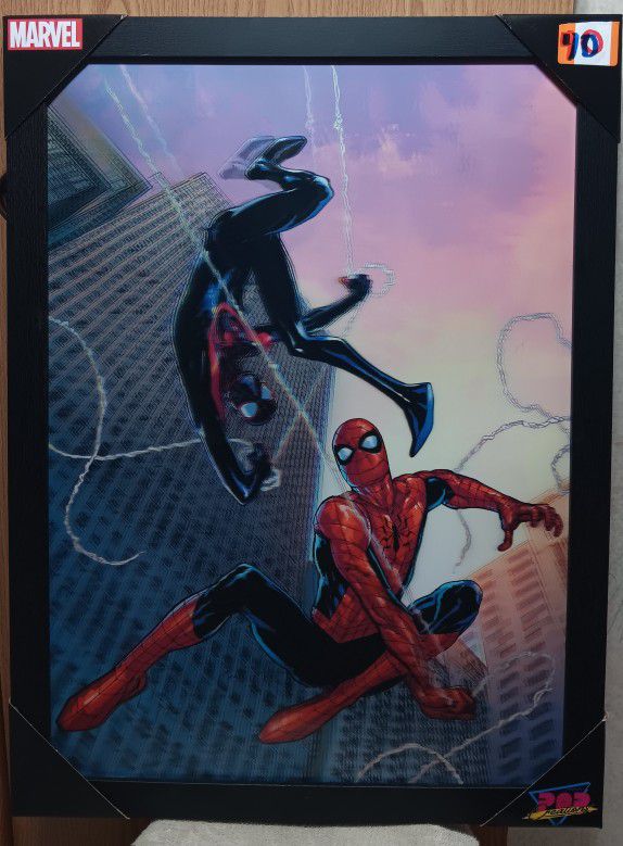 Spiderman And Venom Holographic Wall Portrait 