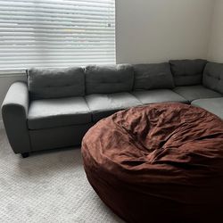 Moving Out — Couch & Beanbag Chair Available