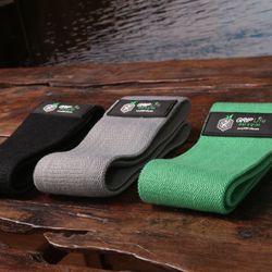 Hip Booty Bands Fabric Resistance Bands for Yoga Home Workout (Set of 3)