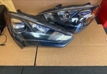  #OH50 FIT 2013-2015 Hyundai Genesis 2-Door Coupe Black LED DRL Xenon HID Headlight Head Lights Pair Set