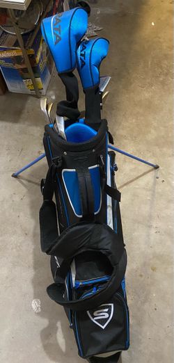 Strata Golf Stand Bag with Clubs and Headcovers