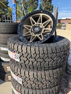 Wheels and tire packages for Toyota tacoma 4runner FJ Chevy Silverado Yukon tahoe GMC Sierra Denali