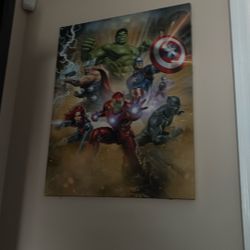 Avengers Vinyl Canvas Picture