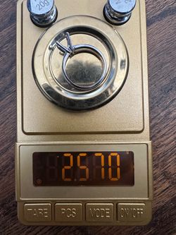 14k white gold ring setting for 7.5-8mm diamond