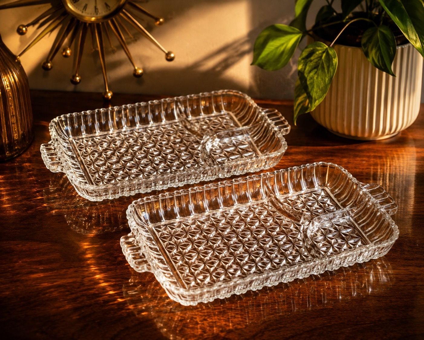 Vintage Anchor Hocking Snack Plates