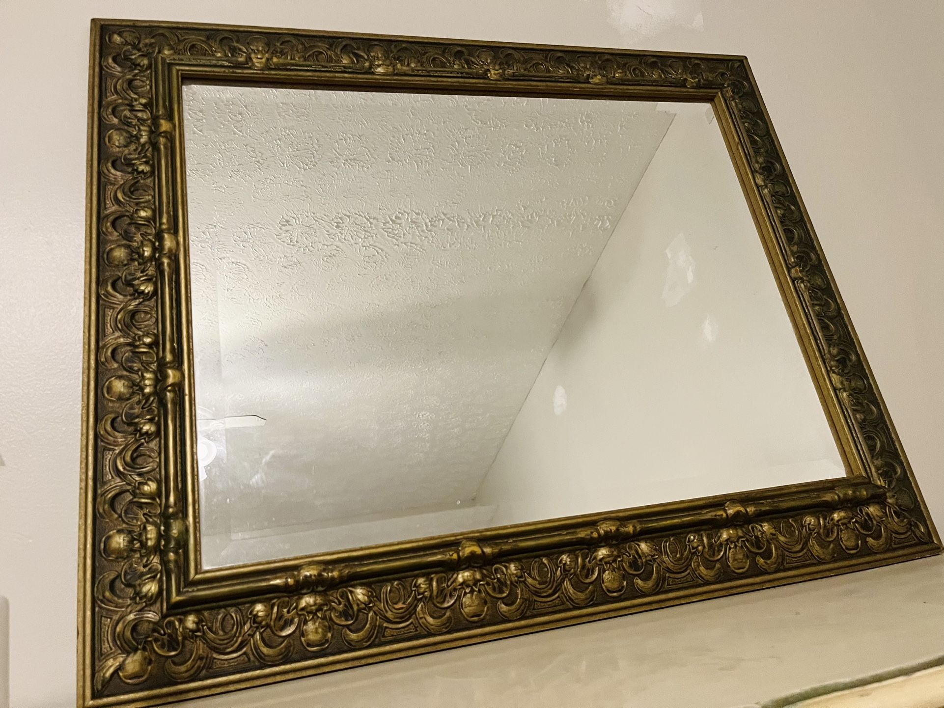 Vintage Ornate Gold Mirror
