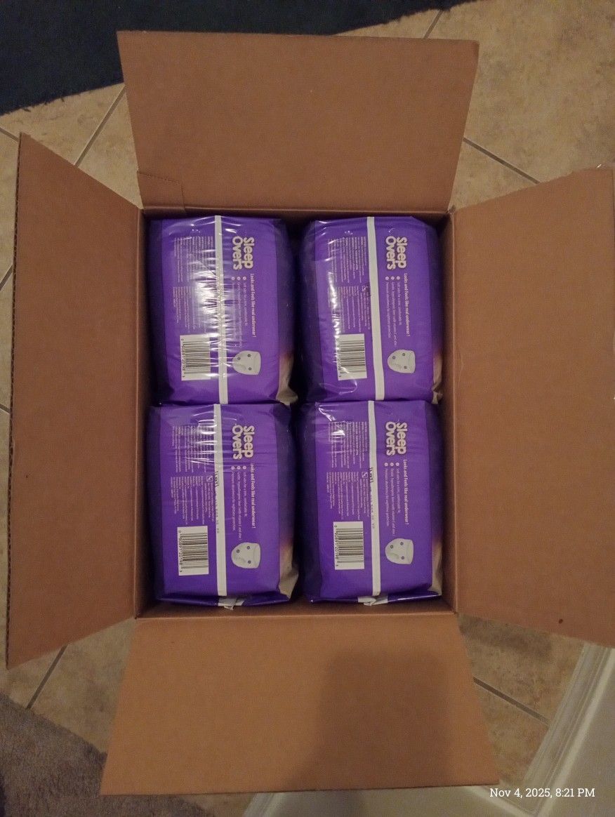 New Sleep Over X-large Diapers (85-140 Lbs)