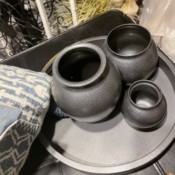 Tray with Three Decorative Bowls