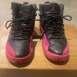 Nike Air Jordan 12 Retro Gs Deadly Pink Black Size 5Y