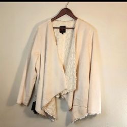 Adrienne Landau Faux Fur Ivory Coat NWT