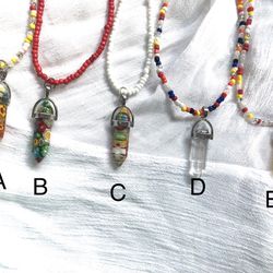 New $10 Ea Beaded Glass Pendant Necklaces $20 Each Set B