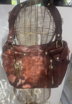 Makowsky Hand Bag Genuine Leather 