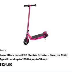 Electric Scooter, Pink 8+
