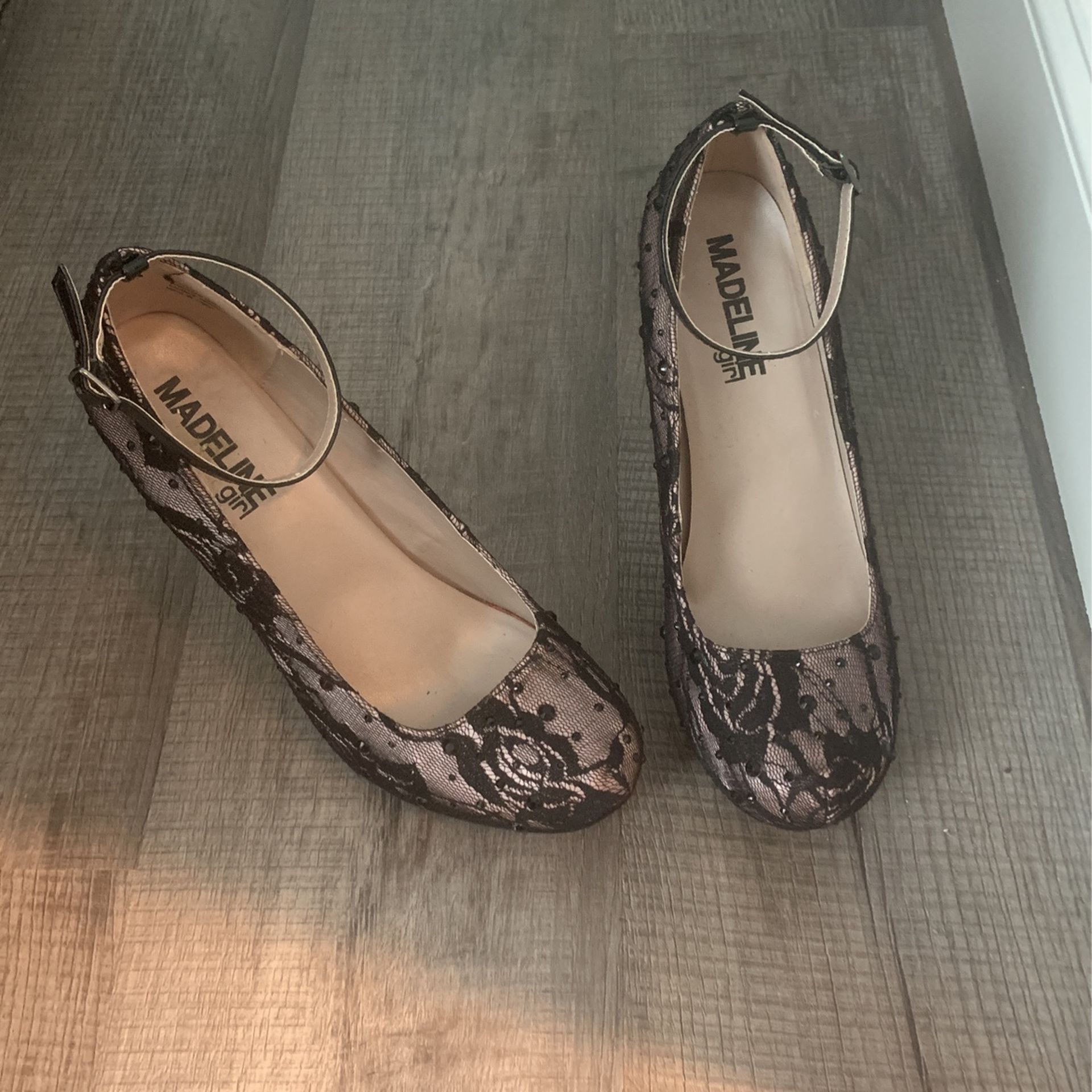 Lace Wedge Heels