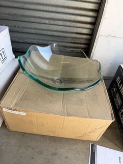 Transparent Bathroom Bowl Sink, Artistic Tempered Glass Vanity Sink, Countertop Sink