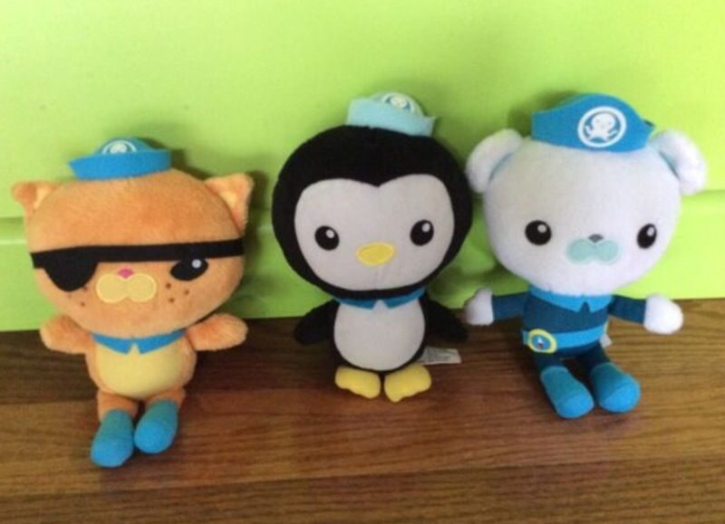 Octonauts Plush Stuffed Animals Kwazii Cat Captain Barnacles Polar Bear Peso Penguin Stuffie