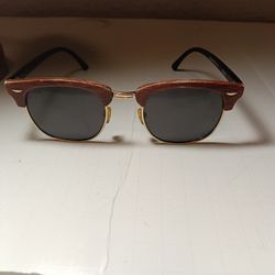 Shady Rays Oakmont Unisex Designer Sunglasses w Faux Woodgrain Trim