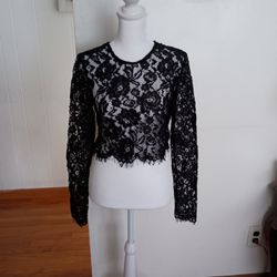 NWT, Jason Wu Black Crop Top Size 2