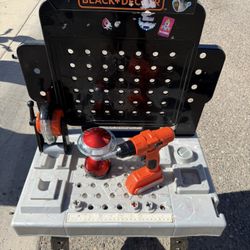 Kids Mock Black and Decker Play Workbench 