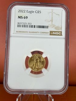 2022 $5 Gold Eagle (1/10th) MS69