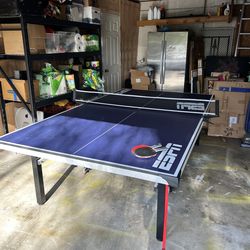 Like-New ESPN Indoor/Outdoor Ping Pong Table