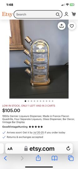 GARNIER Liqueursピエロ　レトロ酒瓶　置物 Garnier Liquor Bottle - Etsy