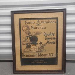 Vintage Benjamin Moore & CO ADVERTISEMENT 