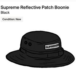 Supreme Reflective Patch Boonie Black