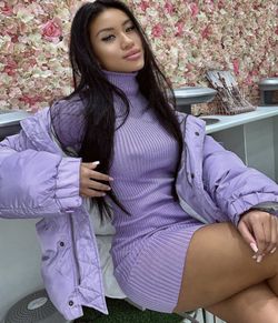 Purple Long Sleeve Dress