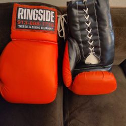 VERY LARGE FAN PROMOTION RED BOXING GLOVES FROM RINGSIDE THE BEST IN BOXING EQUIPMENT SPECIAL FAN PROMOTION 