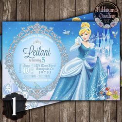 Cinderella Birthday Party Invitations