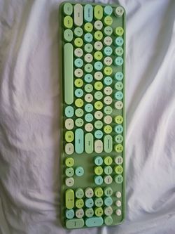 Sage green wireless keyboard