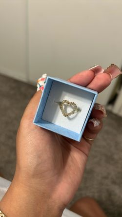 10k gold rolex heart ring