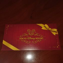 Tokyo Disney Resort Gift Certificate Envelope 