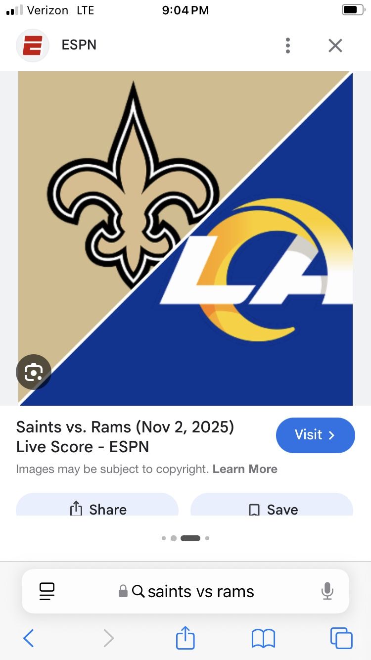 Rams vs. Saints Tickets 